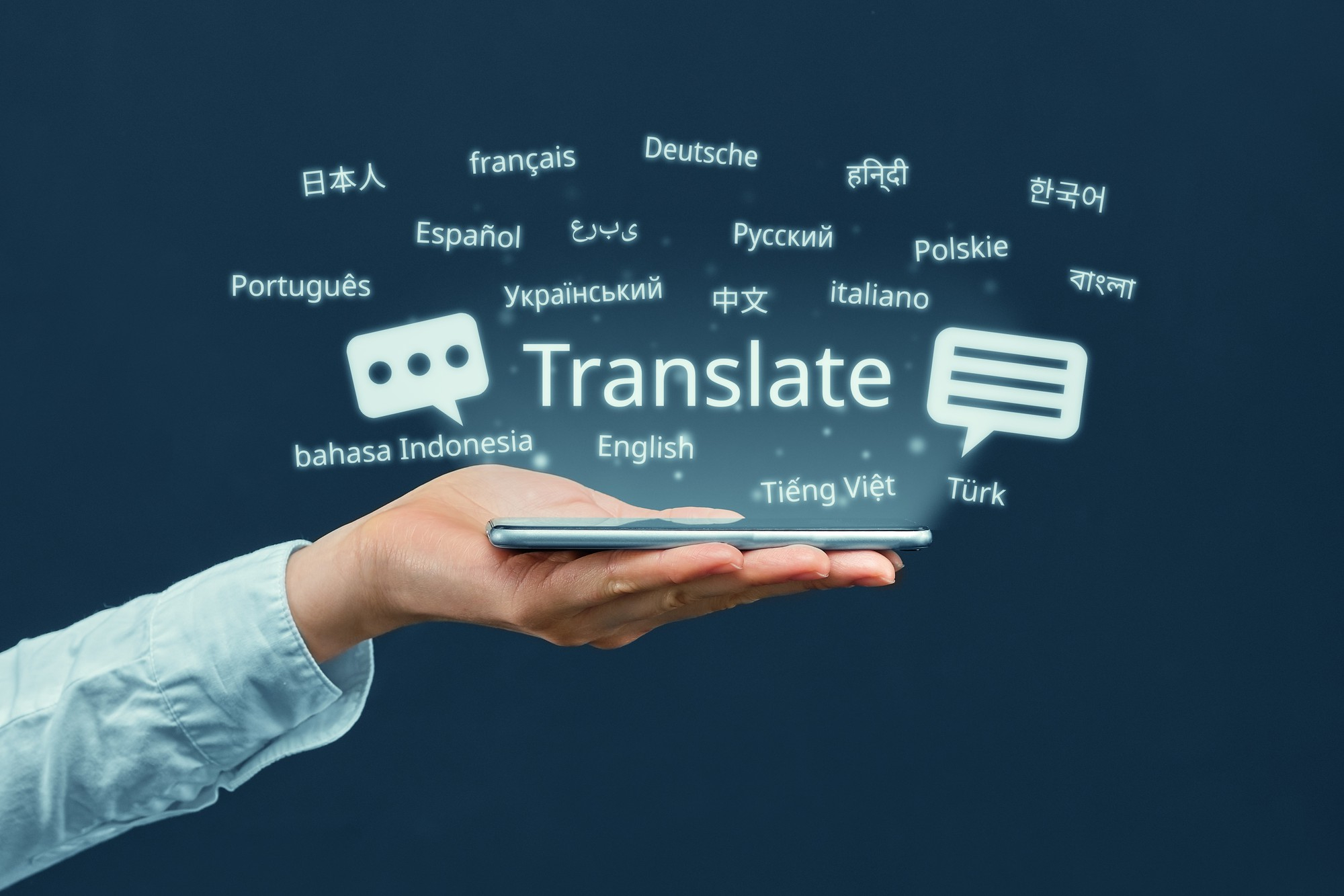 Translation on phone image illustration